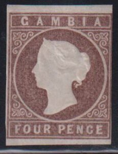 British Area A- M - Gambia #3 MintHinged F