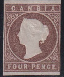 British Area A- M - Gambia #3 MintHinged F