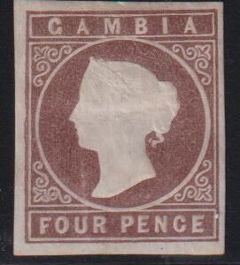 British Area A- M - Gambia #3 MintHinged VF