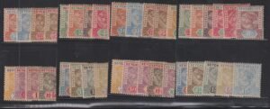 British Area N- Z - Seychelles #1-21 MintHinged/LH F - VF