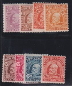 British Area N- Z - New Zealand #132-9 MintHinged F - VF