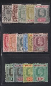 British Area A- M - Mauritius #137-51 MintLH F - VF
