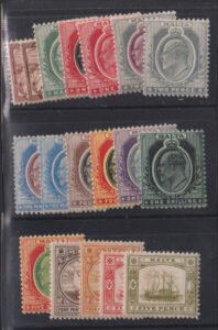 British Area A- M - Malta #28-45 LH F - VF
