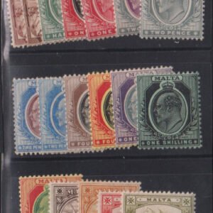 British Area A- M - Malta #28-45 LH F - VF
