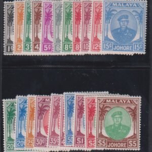 British Area A- M - Malaya Johore #130-50 LH F - VF