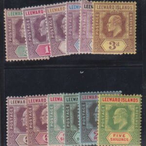 British Area A- M - Leeward Island #29-40 MintLH F - VF