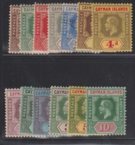 British Area A- M - Caymen Islands #32-44 F - VF