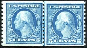 US 496 Washington / Franklin NH Fine Line Pair w/ Right Stamp Lower cv $65