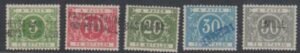 Belgium J12 - J16var VF LH Complete Set with Bureau Overprint cv $470