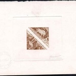 Chad J23 - J34 1962 Artist Die Proofs Cave Paintings, Animals