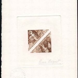 Chad J23 - J34 1962 Artist Die Proofs Cave Paintings, Animals