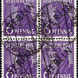 German Occupation - Berlin 9N2 Used Block of 4