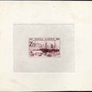 Algeria 130  Artist Die Proof, Ship violet brown