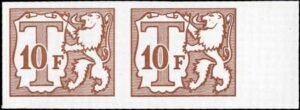 Belgium J72 J75 - J77 Pair Set Imperf