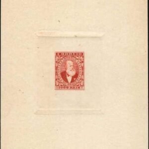 Brazil c.1870 Artist Die Proof on Orange of Emperor Dom Pedro