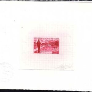 Burkina Faso 187 Artist Die Proof in Red, School