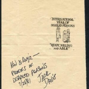 Jack Davis Artwork : Scott 1925 Year of the Disabled