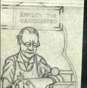 Ralph Dyer Artwork : Scott 1155, Handicapped