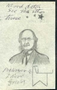 Ralph Dyer Artwork : Scott 1177, Horace Greeley