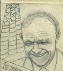 Ralph Dyer Artwork : Scott 1383, Eisenhower