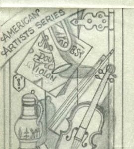 Ralph Dyer Artwork : Scott 1386 William Harnett, Violin, Trumpet, Music