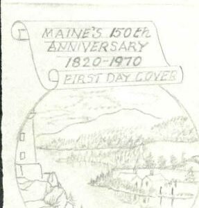 Ralph Dyer Artwork : Scott 1391, Maine Lighthouse