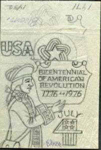 Ralph Dyer Artwork : Scott 1432. American Bicentennial