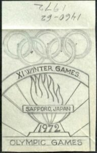 Ralph Dyer Artwork : Scott 1460-62 +C85, Winter Olympics, Flame