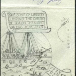 Ralph Dyer Artwork : Scott 1480-83, Boston Tea Party