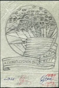Ralph Dyer Artwork : Scott 1480-83, Boston Tea Party