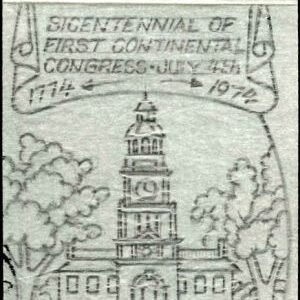 Ralph Dyer Artwork : Scott 1545-46, Bicentennial, 1st Continental Congress