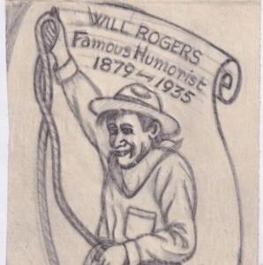 Ralph Dyer Artwork : Scott 1801 Will Rogers
