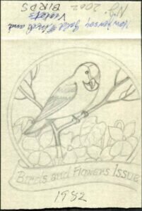 Ralph Dyer Artwork : Scott 1982 Birds and Flowers New Jersey