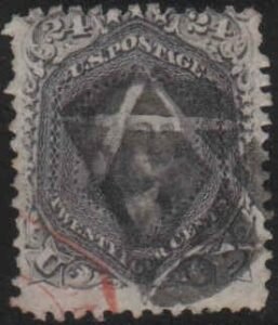 US 78 Early Classics Fancy Cancel avg, Negative 6 Point Star