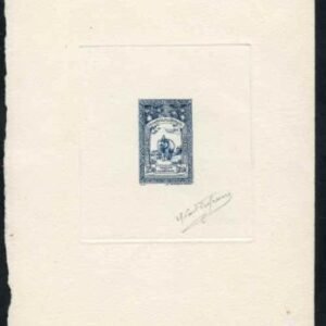 Cambodia 28 Artist Die Proof in Dark Bluef, Mail transportation, Elephant