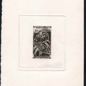 Chad C2 Artist Die Proof in Black,  Birds