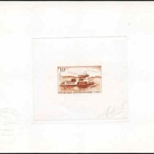 Central Africa 110 Artist Die Proof , River Boat