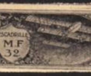 France 1916 WWI Squadron MF 372 gummed vignette in black