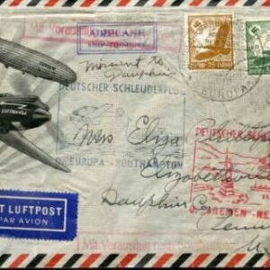 Germany 1935 Catapult flight cover from SS Bremen and Europa sent to New York