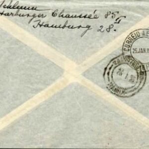 Germany 1936 4th South Atlantic flight. double rate cover to Brazil.