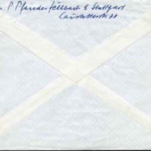 Germany 1955 Airmail cover wtih Lufthansa set, C61 - C64, addressed to Zurich, Switzerland.