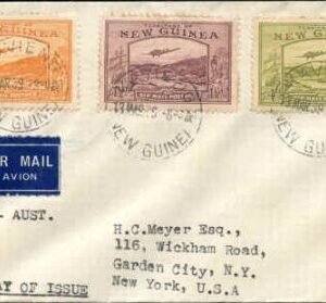 New Guinea 1939 4 Airmail FDC's