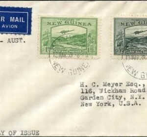 New Guinea 1939 4 Airmail FDC's