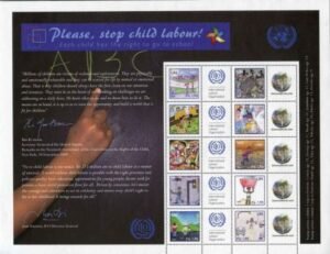 UN Personalized Sheets S39 Geneva 2010 Stop Child Labor