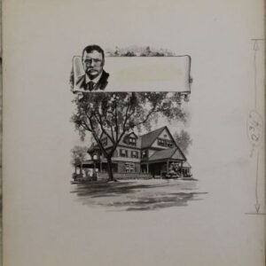 US Artmaster Scott 1023 1953 Home of Theodore Roosevelt- Artwork