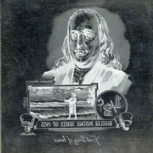 US Artmaster Scott 1030A 1954 - 68 Benjamin Franklin - Plate