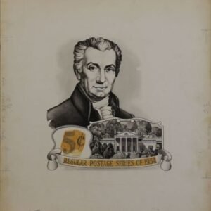 US Artmaster Scott 1038 1954 - 68 James Monroe  - Artwork