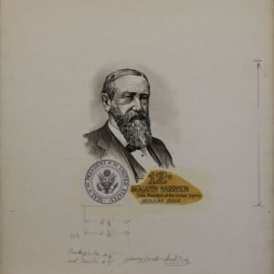 US Artmaster Scott 1045 1954 - 68 Liberty Issue : Benjamin Harrison - Artwork