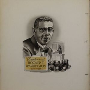 US Artmaster Scott 1074 1956 Booker T. Washington, Log Cabin - Artwork