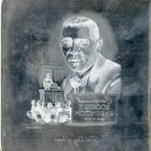 US Artmaster Scott 1074 1956 Booker T. Washington, Log Cabin - Plate